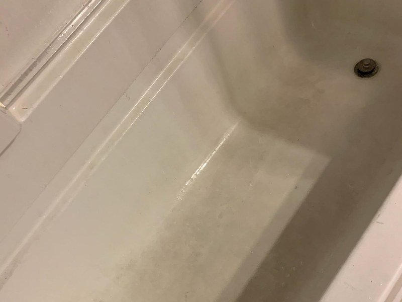 Before — Grimy bathtub